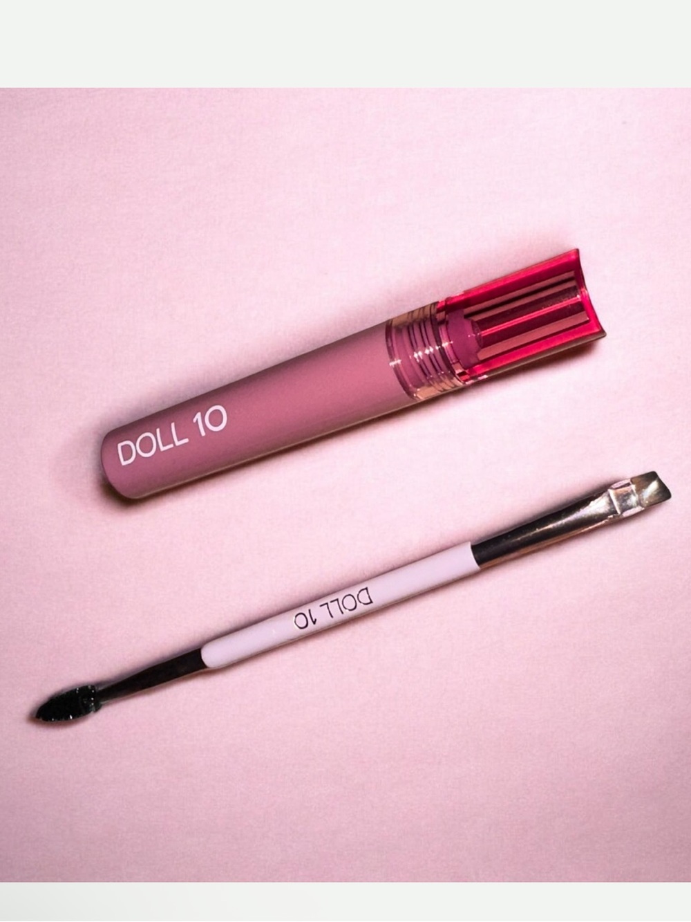Doll 10 Liquid Lip(satin rose) with Dual-Ended Brush